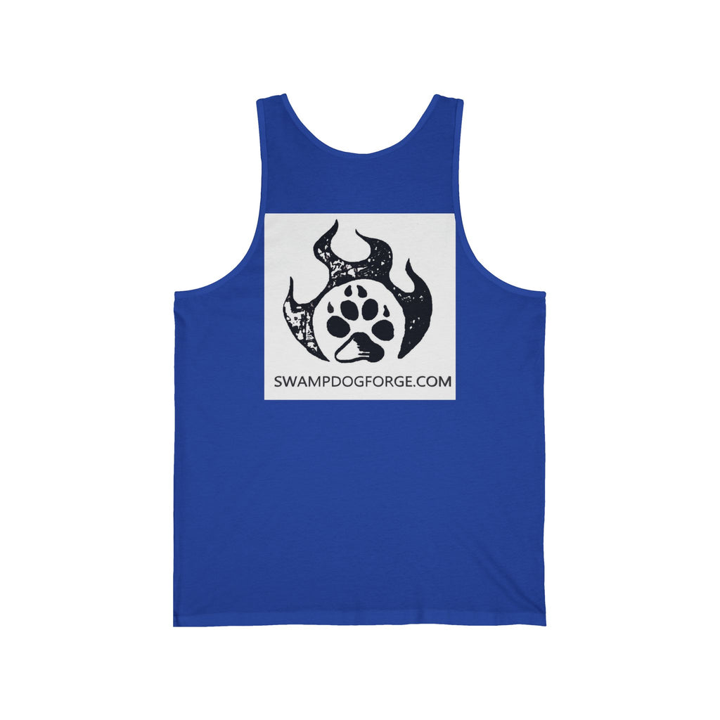 Swamp Dog Forge Logo Tank Top — Paw Flame Graphic Jersey Tank