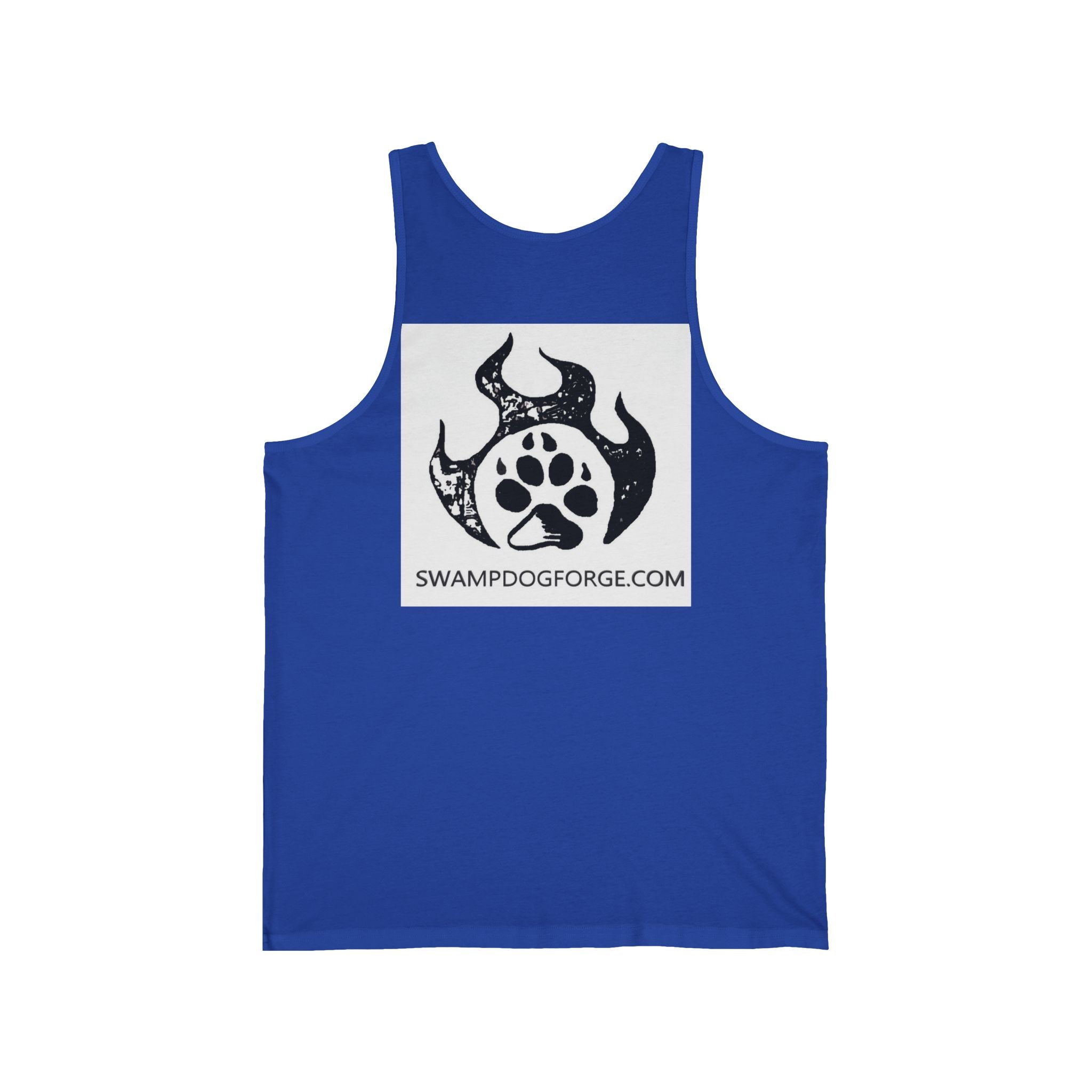 Swamp Dog Forge Logo Tank Top — Paw Flame Graphic Jersey Tank