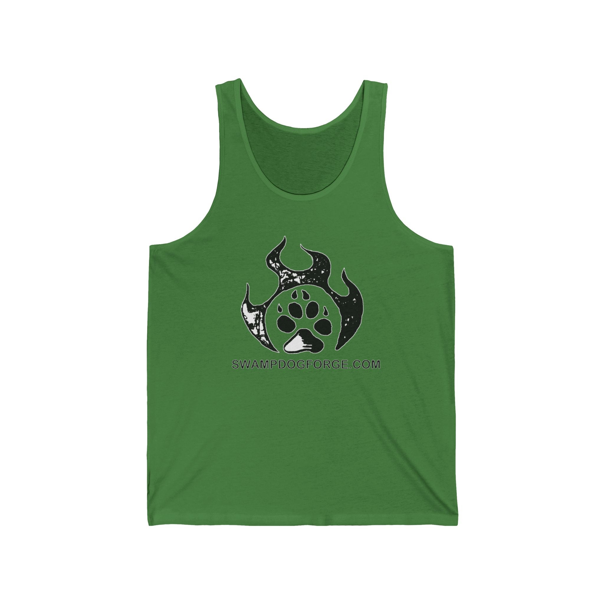 Swamp Dog Forge Logo Tank Top — Paw Flame Graphic Jersey Tank