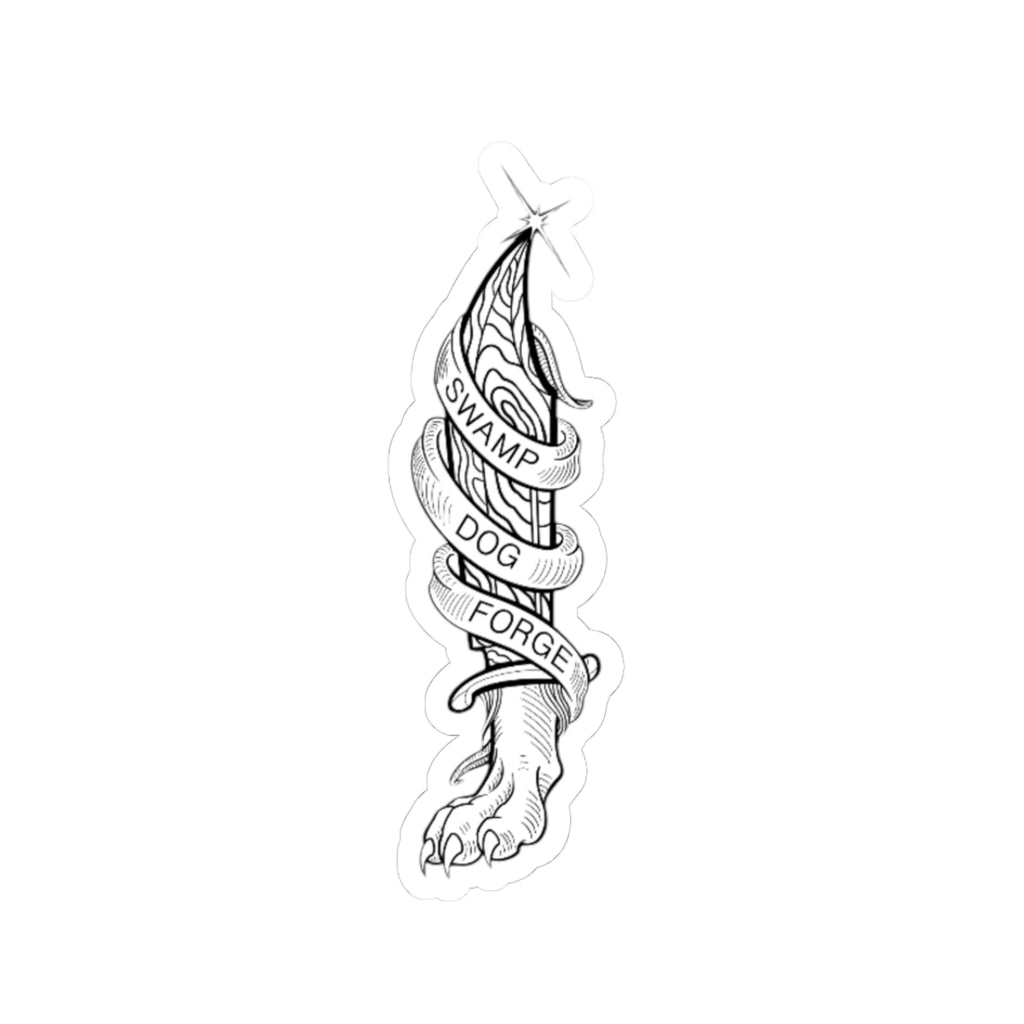 Swamp Dog Forge Paw & Dagger Kiss-Cut Sticker
