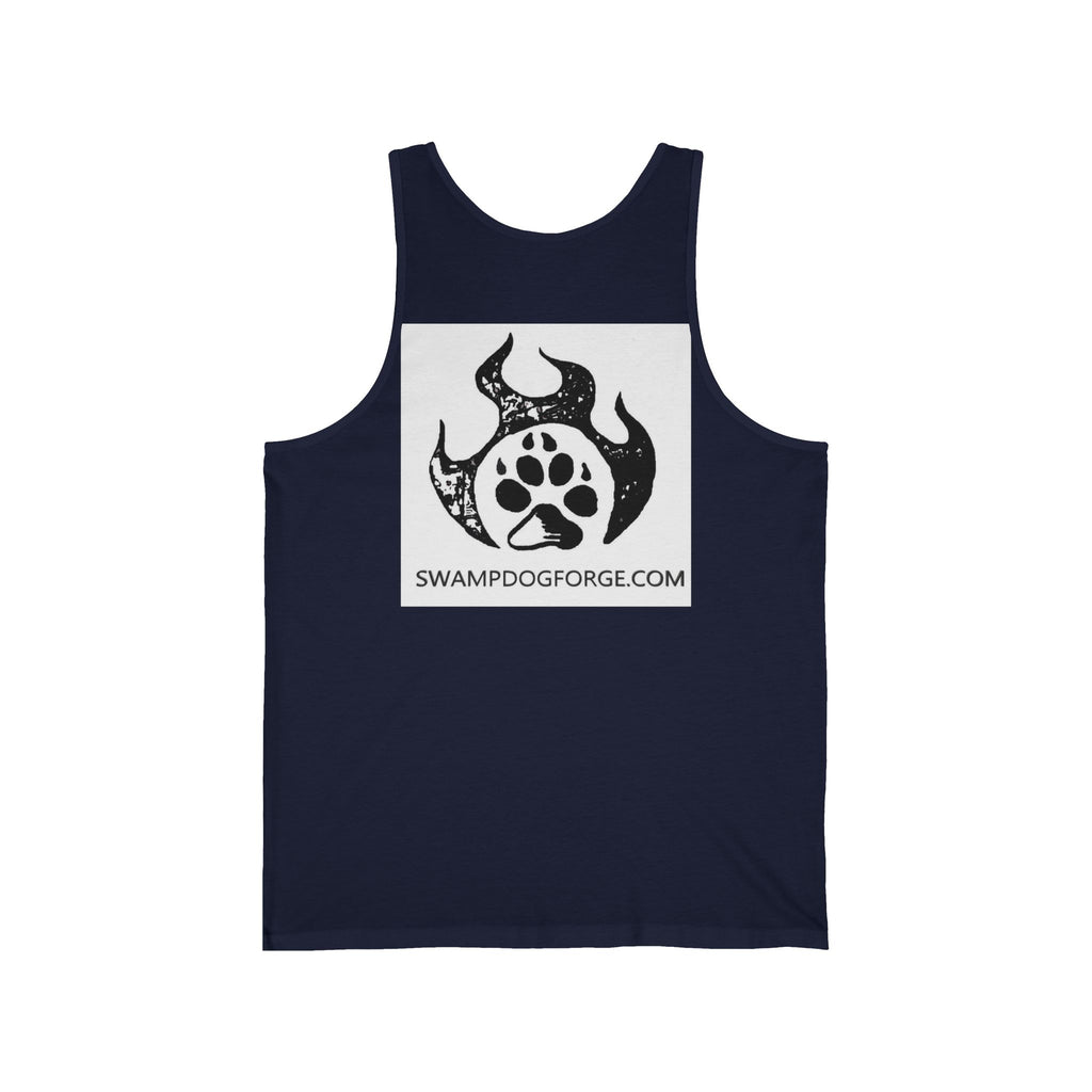 Swamp Dog Forge Logo Tank Top — Paw Flame Graphic Jersey Tank