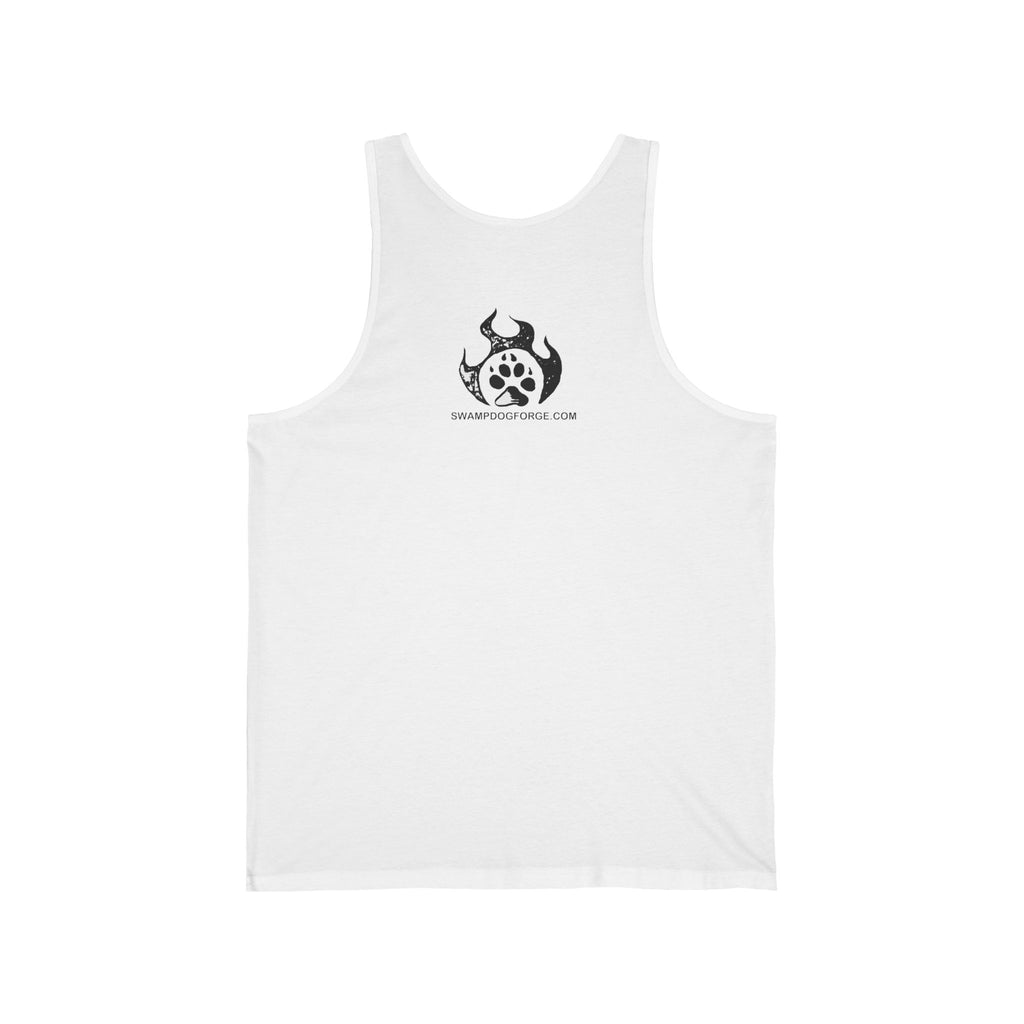 Swamp Dog Forge Logo Tank Top — Paw Flame Graphic Jersey Tank