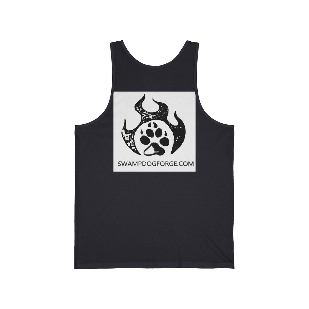 Swamp Dog Forge Logo Tank Top — Paw Flame Graphic Jersey Tank