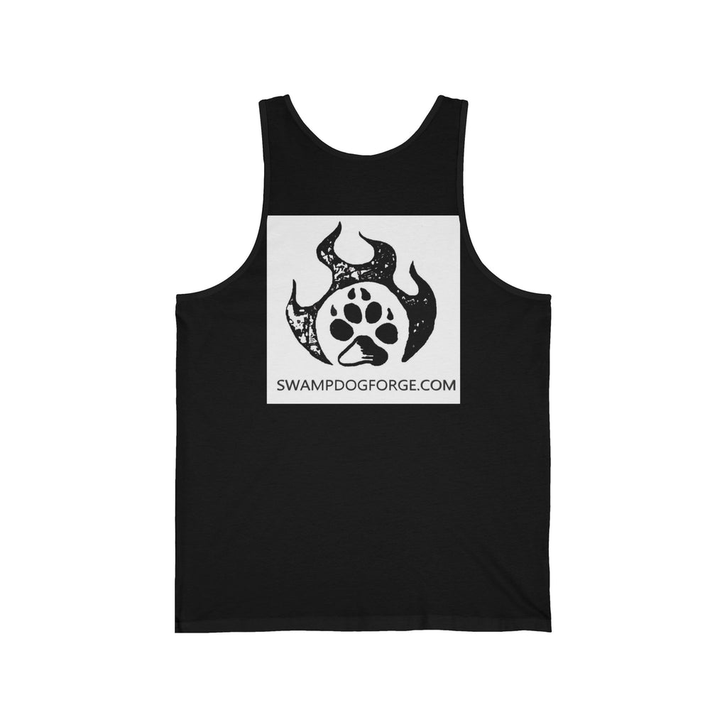 Swamp Dog Forge Logo Tank Top — Paw Flame Graphic Jersey Tank