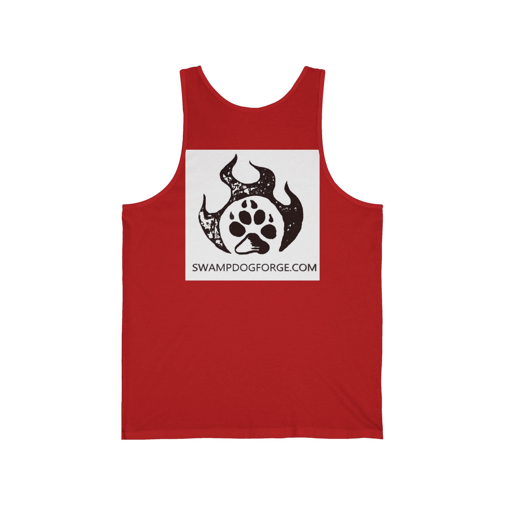 Swamp Dog Forge Logo Tank Top — Paw Flame Graphic Jersey Tank