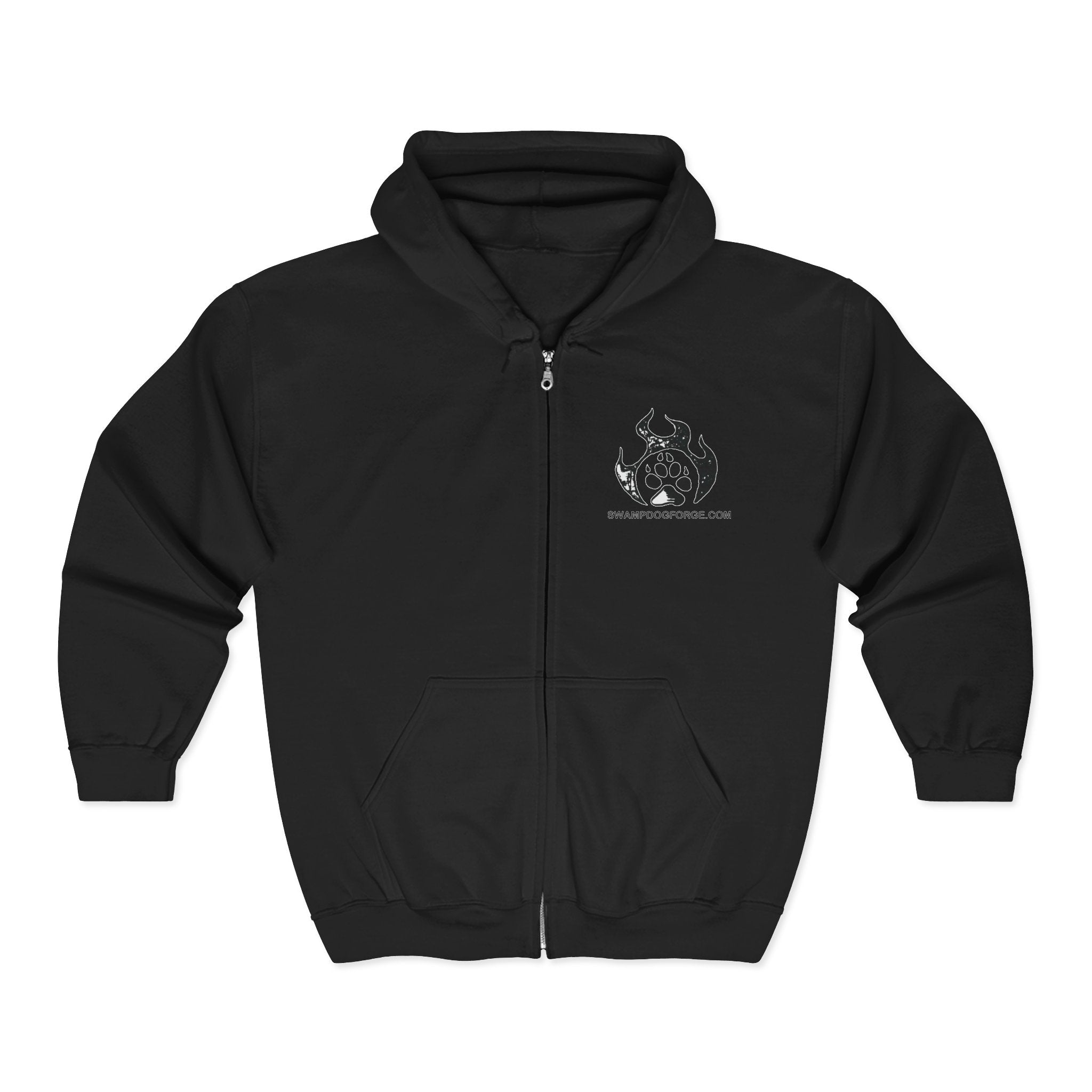 Skull Rorschach Full-Zip Hoodie – Dark Gothic Graphic Zip-Up