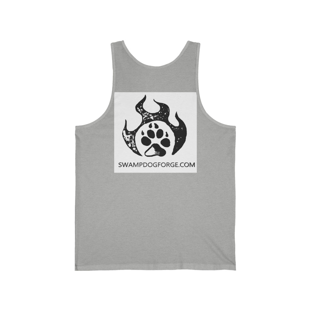 Swamp Dog Forge Logo Tank Top — Paw Flame Graphic Jersey Tank