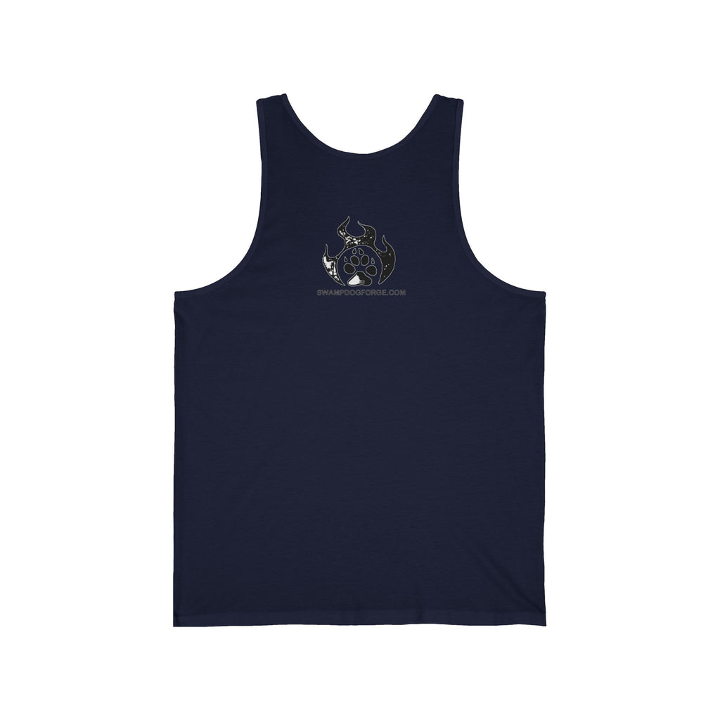 Swamp Dog Forge Logo Tank Top — Paw Flame Graphic Jersey Tank