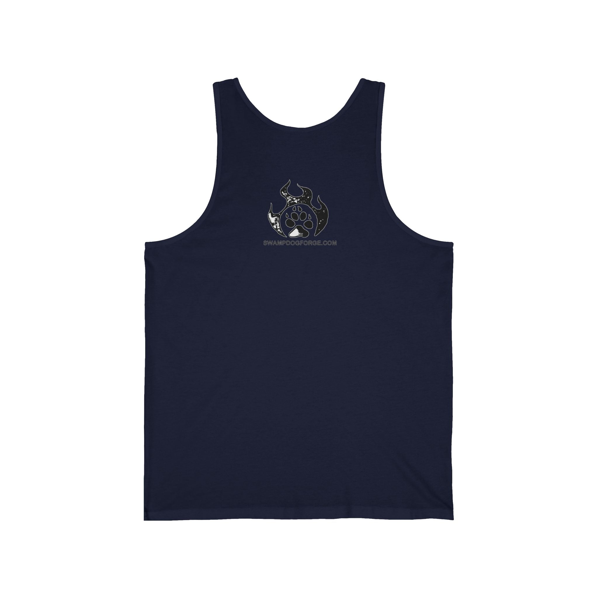 Swamp Dog Forge Logo Tank Top — Paw Flame Graphic Jersey Tank
