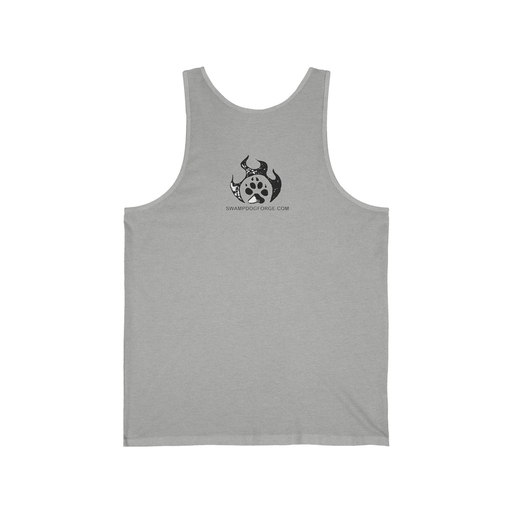 Swamp Dog Forge Logo Tank Top — Paw Flame Graphic Jersey Tank