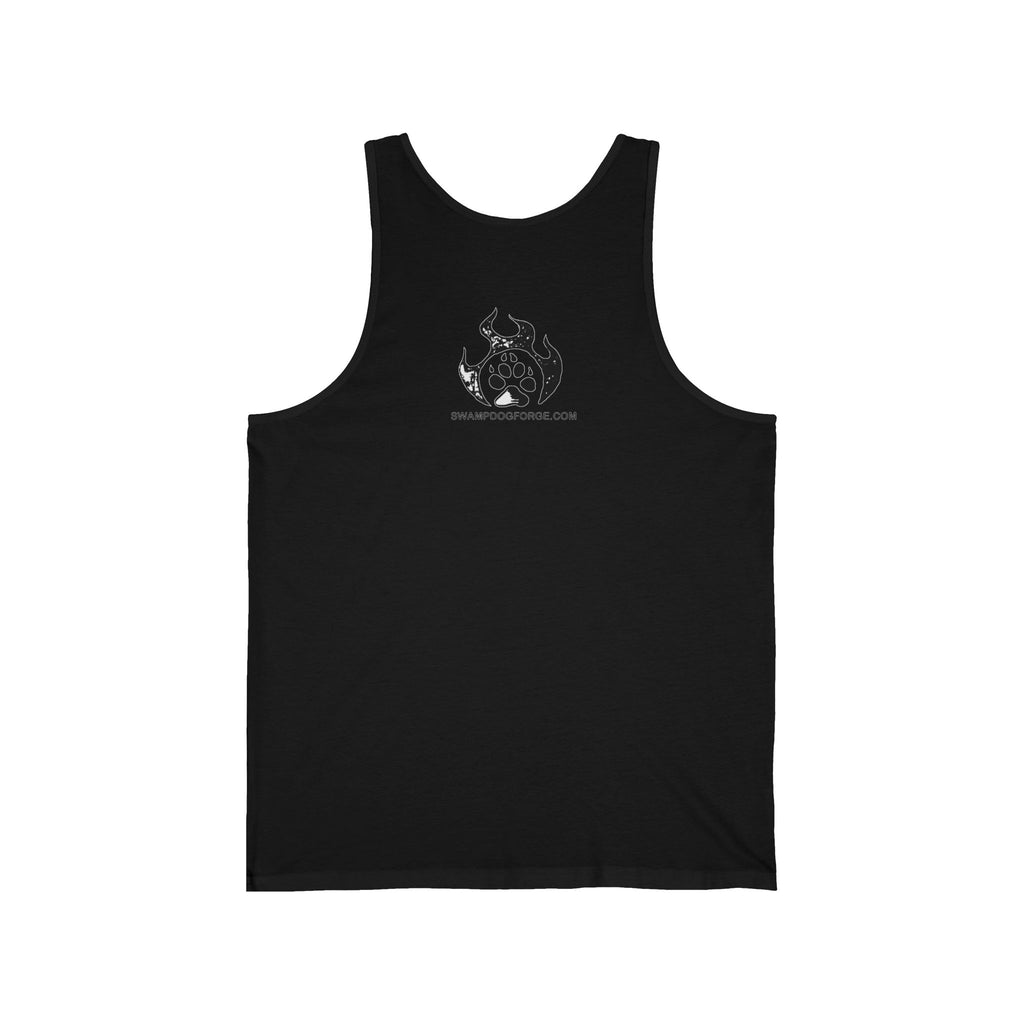 Swamp Dog Forge Logo Tank Top — Paw Flame Graphic Jersey Tank