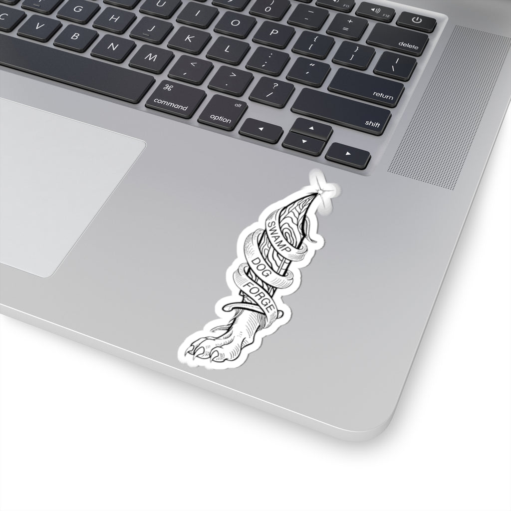 Swamp Dog Forge Paw & Dagger Kiss-Cut Sticker