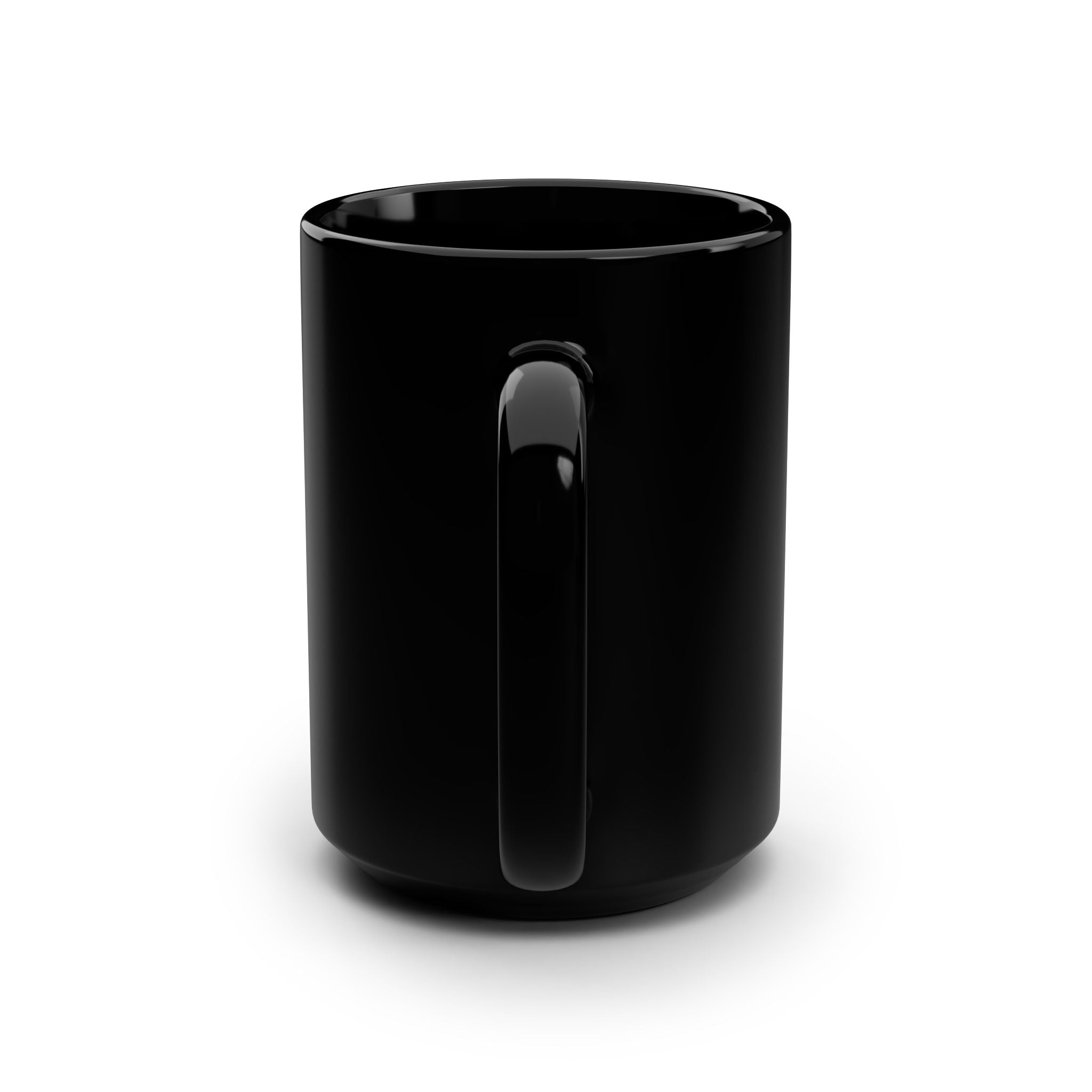 Black 15oz Mug — Nautical Compass Anchor Sketch Mug