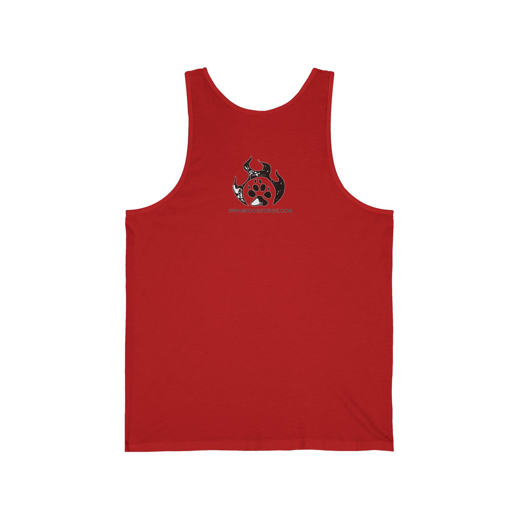 Swamp Dog Forge Logo Tank Top — Paw Flame Graphic Jersey Tank