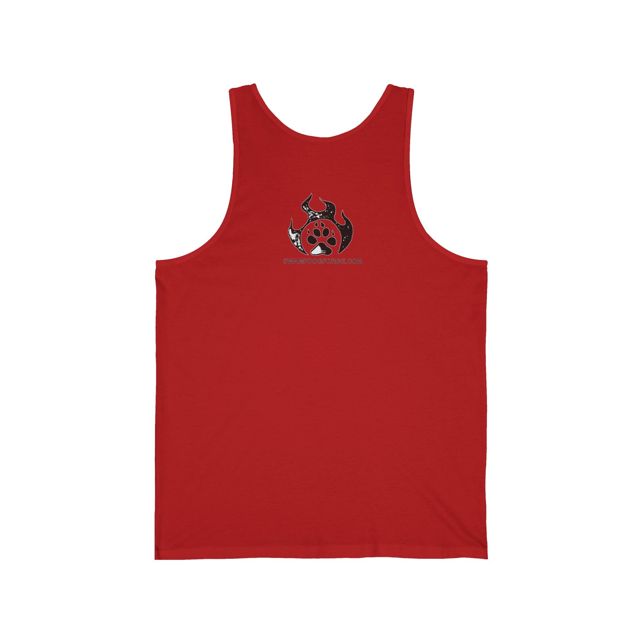 Swamp Dog Forge Logo Tank Top — Paw Flame Graphic Jersey Tank