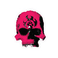 Pink Skull Paw Print Sticker — Kiss-Cut Vinyl Decal for Laptops & Skateboards