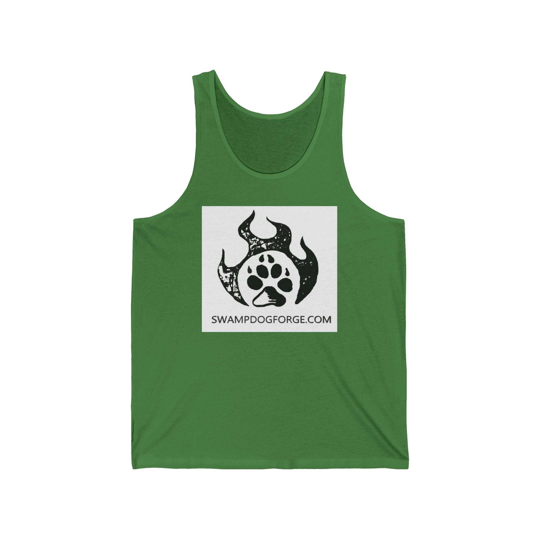 Swamp Dog Forge Logo Tank Top — Paw Flame Graphic Jersey Tank