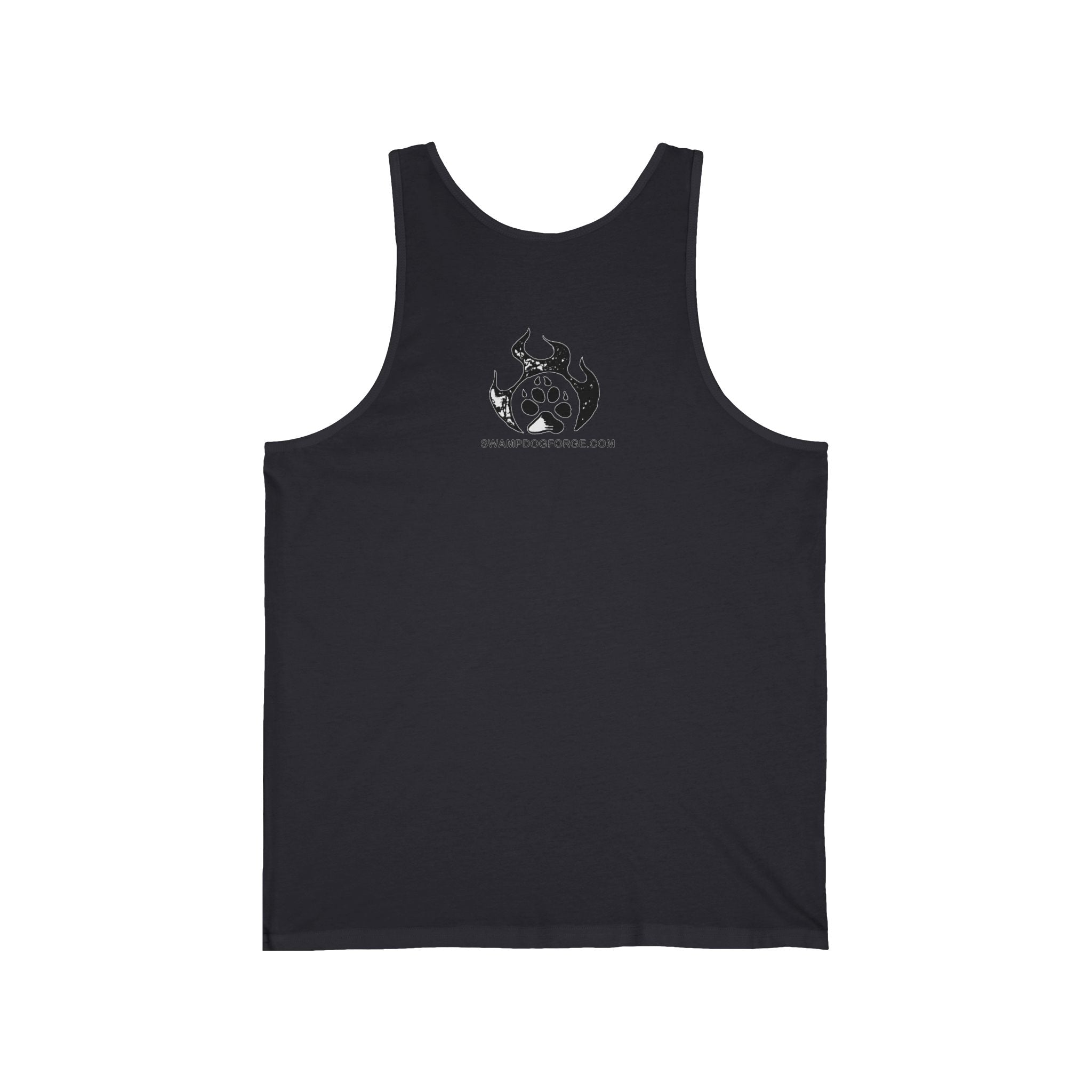 Swamp Dog Forge Logo Tank Top — Paw Flame Graphic Jersey Tank