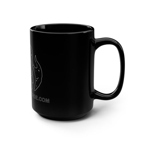 15oz Black Mug — Paw Flame Logo Coffee Cup (sharppugforge.com)