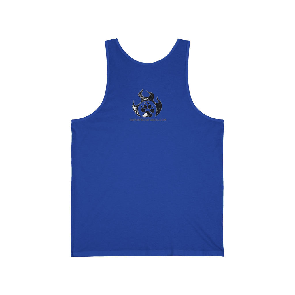 Swamp Dog Forge Logo Tank Top — Paw Flame Graphic Jersey Tank