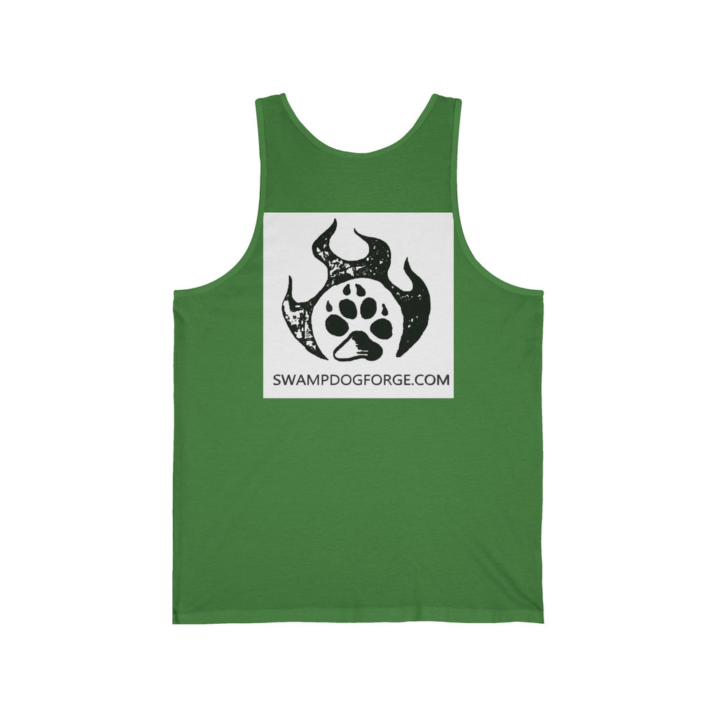 Swamp Dog Forge Logo Tank Top — Paw Flame Graphic Jersey Tank