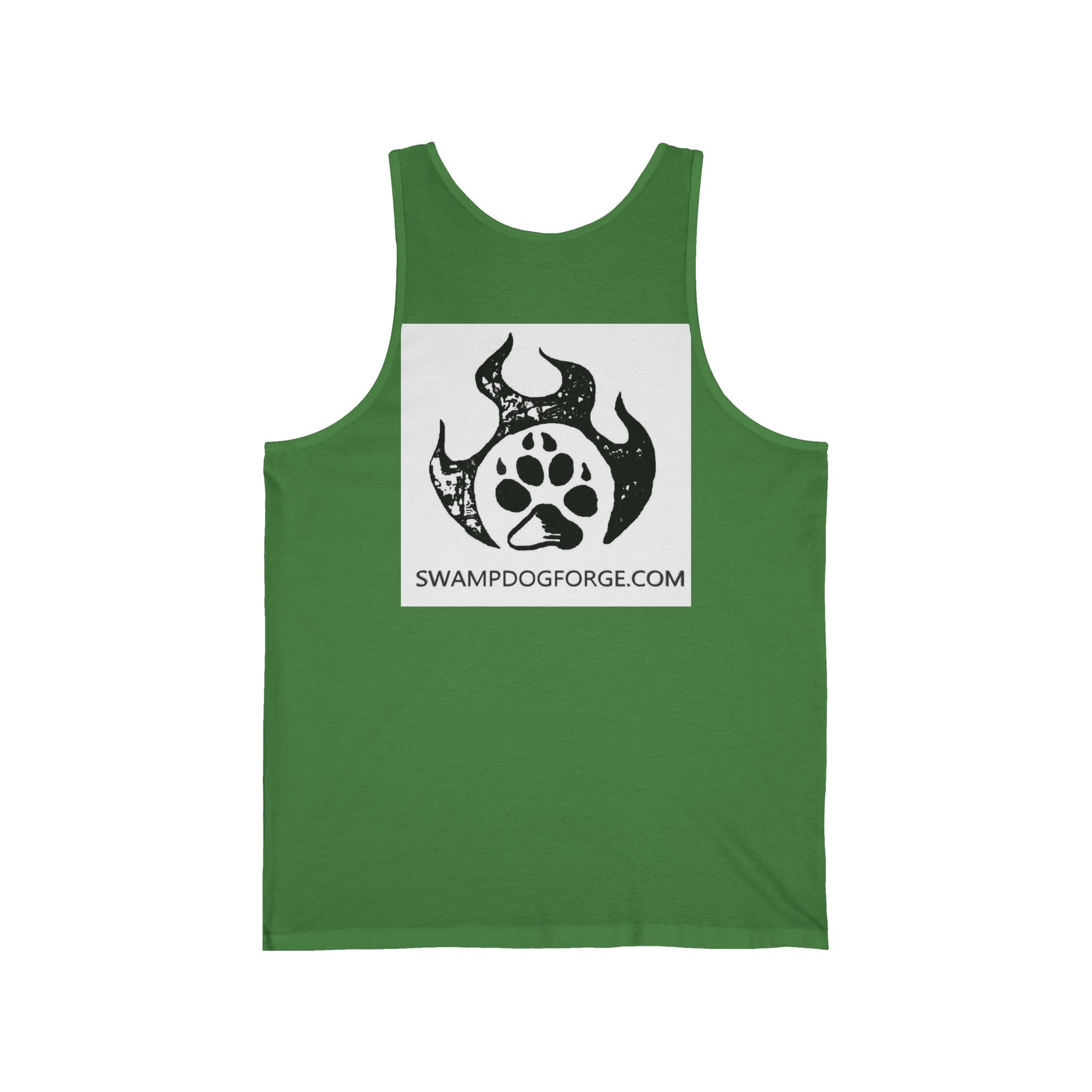 Swamp Dog Forge Logo Tank Top — Paw Flame Graphic Jersey Tank