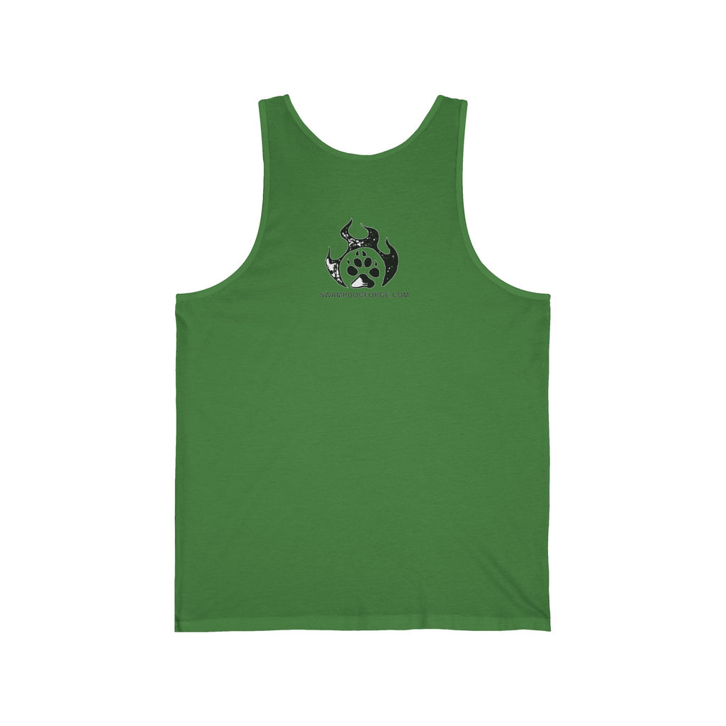 Swamp Dog Forge Logo Tank Top — Paw Flame Graphic Jersey Tank