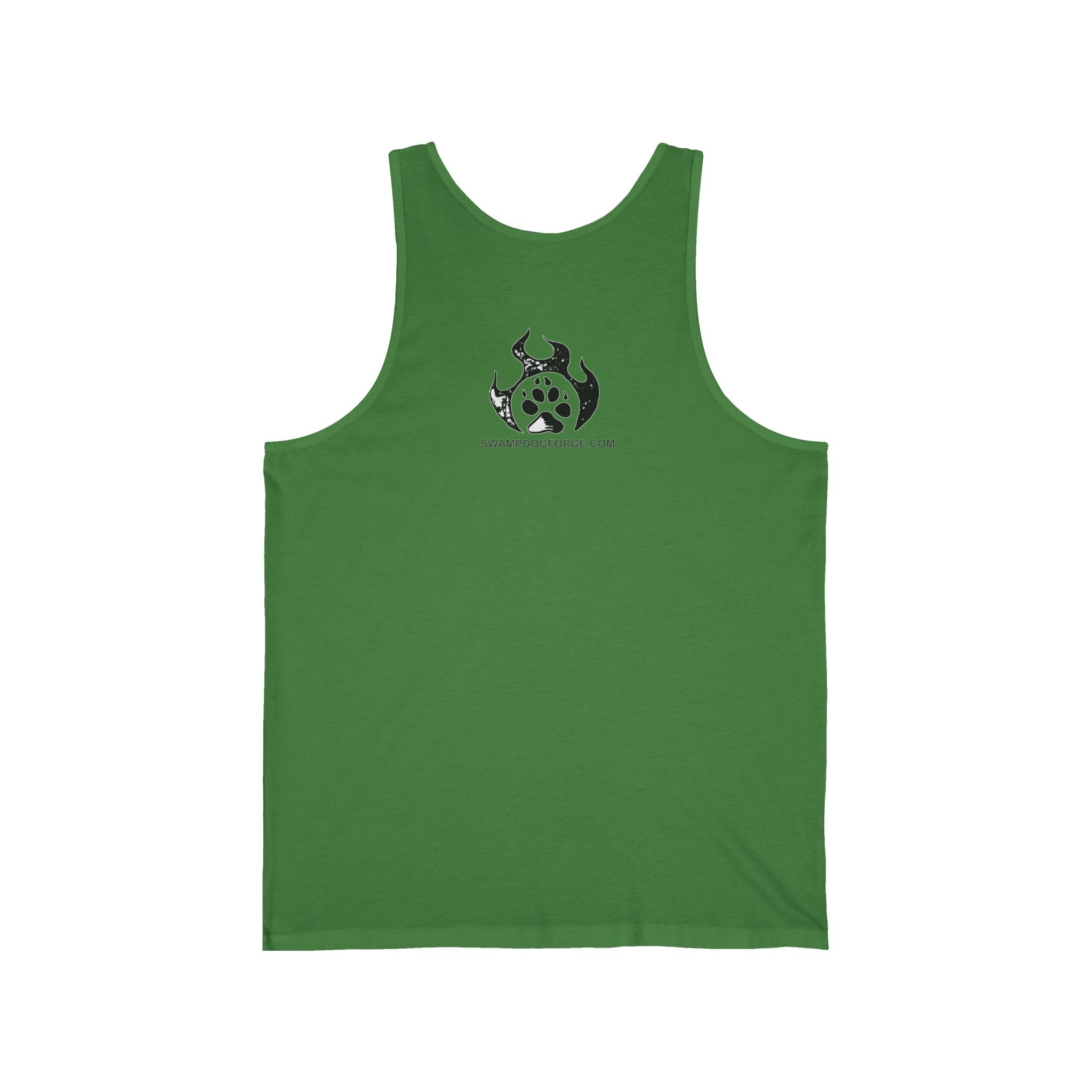 Swamp Dog Forge Logo Tank Top — Paw Flame Graphic Jersey Tank