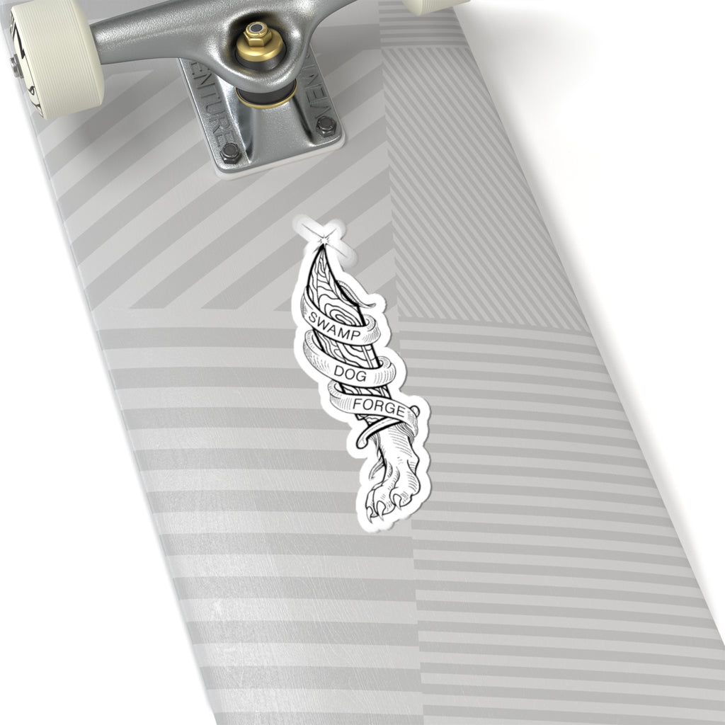 Swamp Dog Forge Paw & Dagger Kiss-Cut Sticker