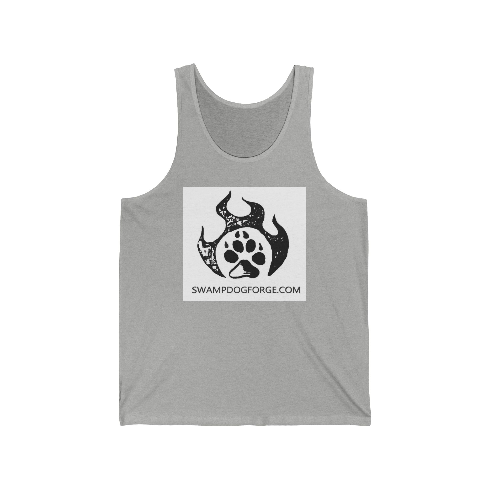 Swamp Dog Forge Logo Tank Top — Paw Flame Graphic Jersey Tank